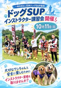 10月11日(日)ドッグSUPインストラクター講習会開催！
